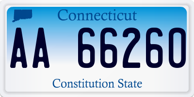 CT license plate AA66260
