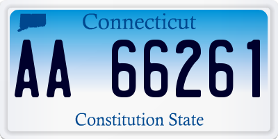 CT license plate AA66261