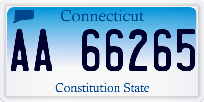 CT license plate AA66265