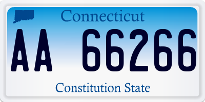 CT license plate AA66266