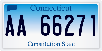 CT license plate AA66271