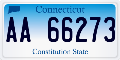 CT license plate AA66273