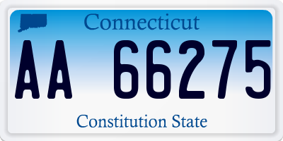 CT license plate AA66275