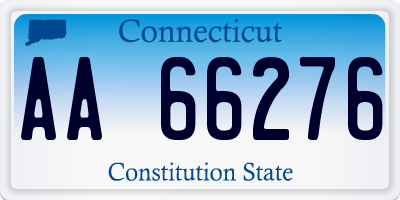 CT license plate AA66276