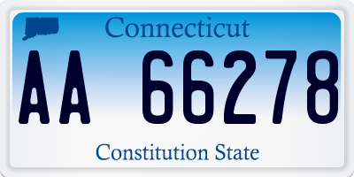CT license plate AA66278