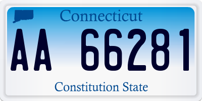 CT license plate AA66281