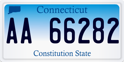 CT license plate AA66282