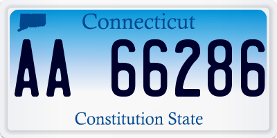 CT license plate AA66286