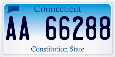 CT license plate AA66288