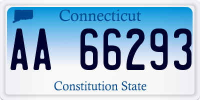 CT license plate AA66293