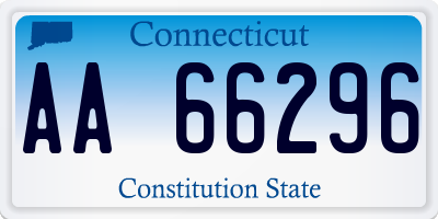 CT license plate AA66296