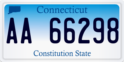 CT license plate AA66298