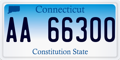 CT license plate AA66300