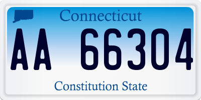 CT license plate AA66304