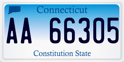 CT license plate AA66305