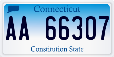 CT license plate AA66307