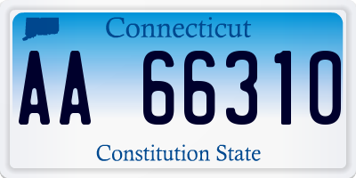 CT license plate AA66310