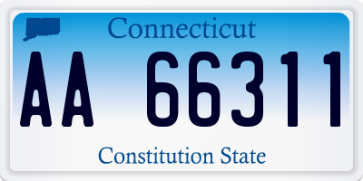 CT license plate AA66311