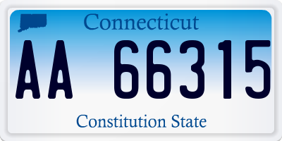 CT license plate AA66315