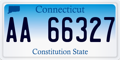 CT license plate AA66327