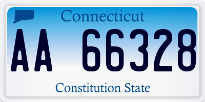 CT license plate AA66328