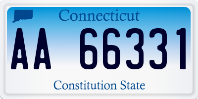 CT license plate AA66331