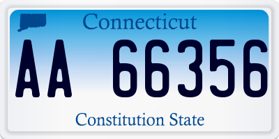 CT license plate AA66356