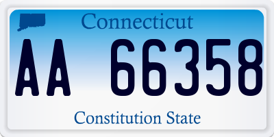 CT license plate AA66358
