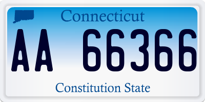 CT license plate AA66366