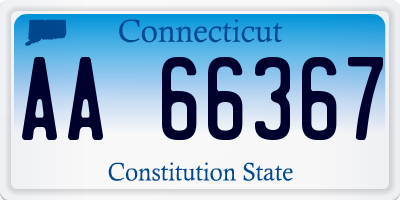 CT license plate AA66367