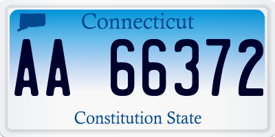 CT license plate AA66372