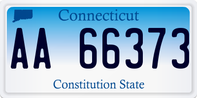 CT license plate AA66373
