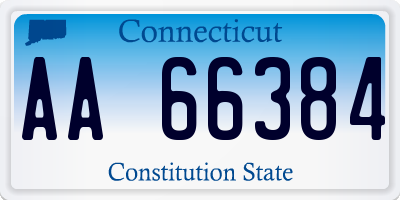 CT license plate AA66384