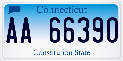CT license plate AA66390