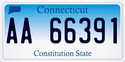 CT license plate AA66391