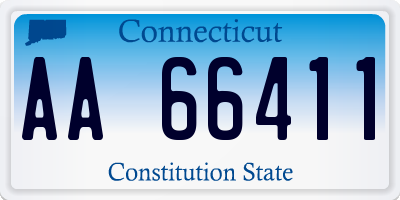CT license plate AA66411