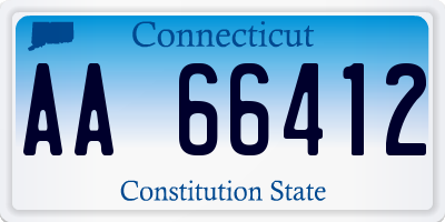 CT license plate AA66412