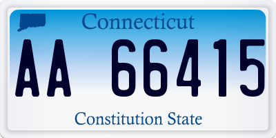 CT license plate AA66415