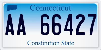 CT license plate AA66427