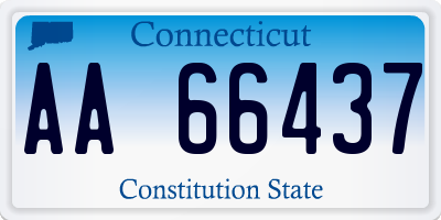 CT license plate AA66437