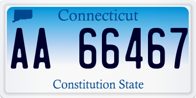 CT license plate AA66467