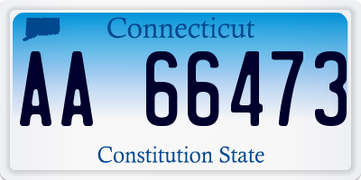 CT license plate AA66473