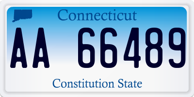 CT license plate AA66489