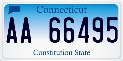CT license plate AA66495