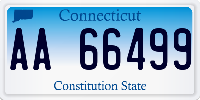 CT license plate AA66499