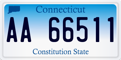 CT license plate AA66511