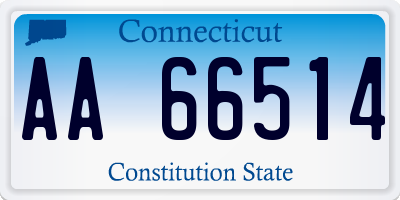 CT license plate AA66514