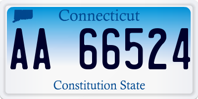 CT license plate AA66524