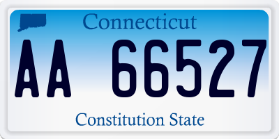 CT license plate AA66527