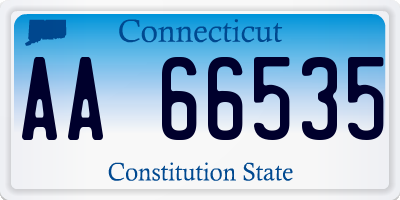 CT license plate AA66535